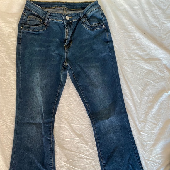 Jean taille basse flore SHEIN - Picture 1 of 2